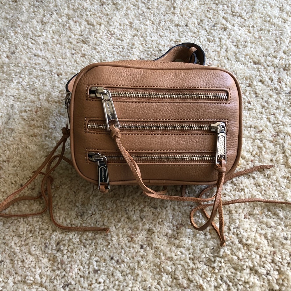 NWT- Rebecca Minkoff Belt 3 Zip Nude.